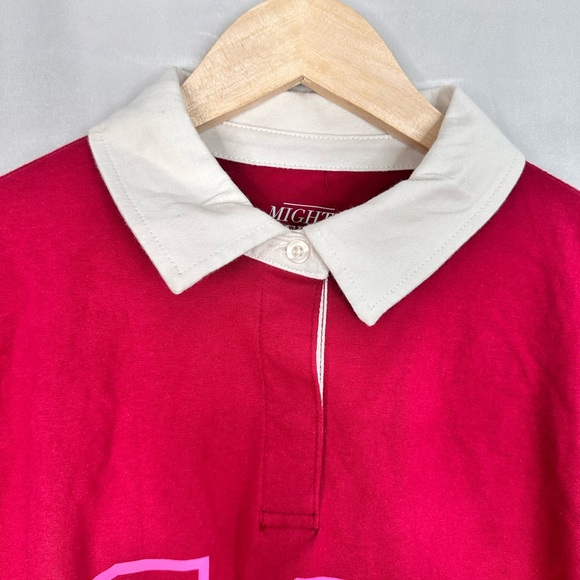 Mighty Fine Cropped Rugby Shirt Pink "10" NWT Size multiple - Picture 3 of 11